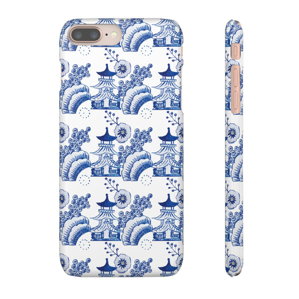 Chinoiserie Chic Toile Blue + White Phone Case