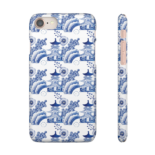 Chinoiserie Chic Toile Blue + White Phone Case