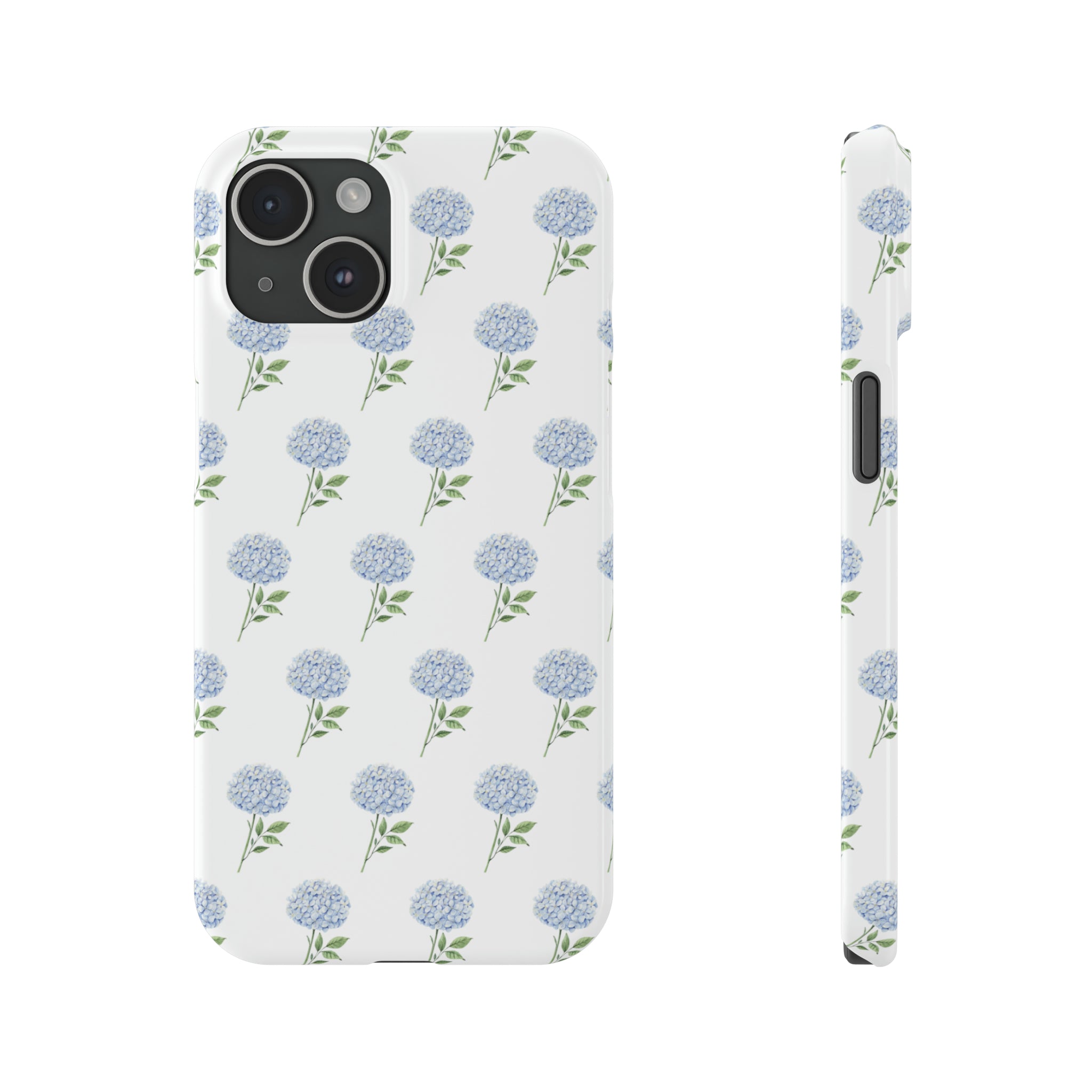 Hydrangea pattern, blue hydrangea preppy summer Phone Case Slim and Sl prettyprinting.com Hydrangea pattern, blue hydrangea preppy summer Phone Case Slim and Sl prettyprinting.com