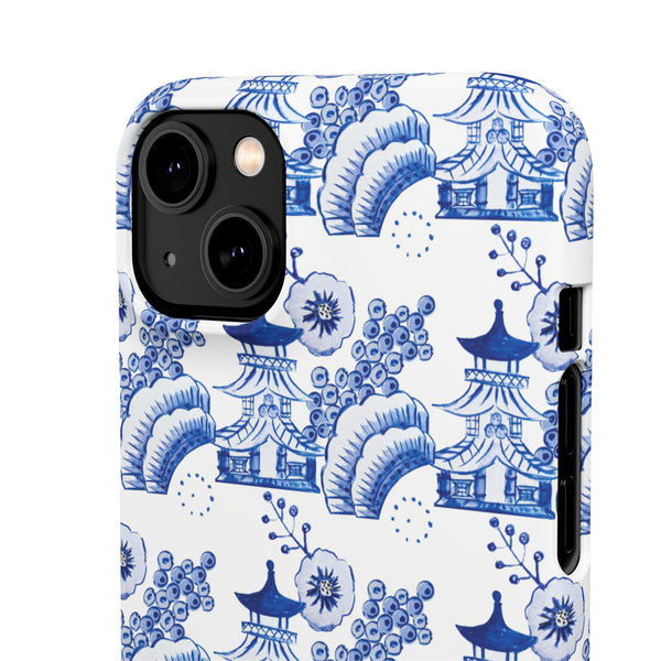 Chinoiserie Chic Toile Blue + White Phone Case