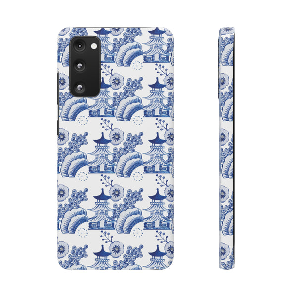 Chinoiserie Chic Toile Blue + White Phone Case