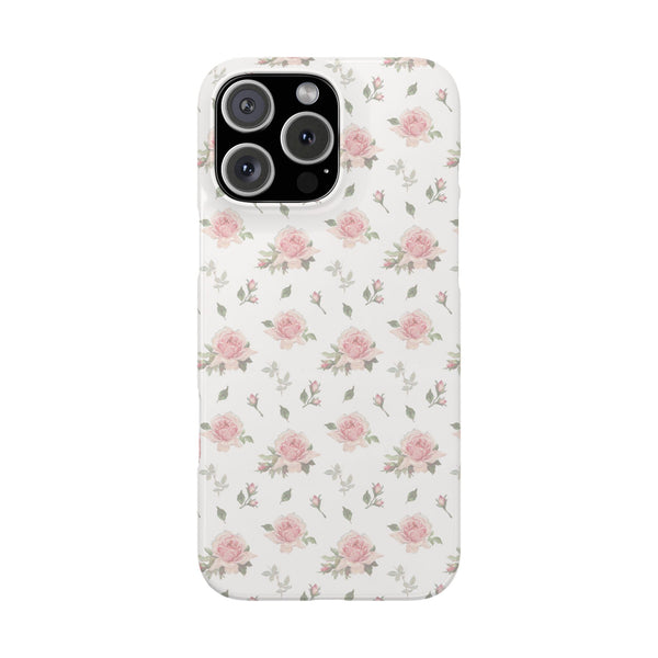 Preppy loveshack inspired ditsy floral blush pink  Print Phone Case Slim, Impact Resistant Shell, all iPhone Models 14 Pro Max 13