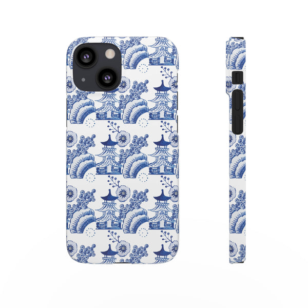 Chinoiserie Chic Toile Blue + White Phone Case