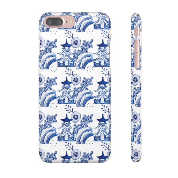 Chinoiserie Chic Toile Blue + White Phone Case