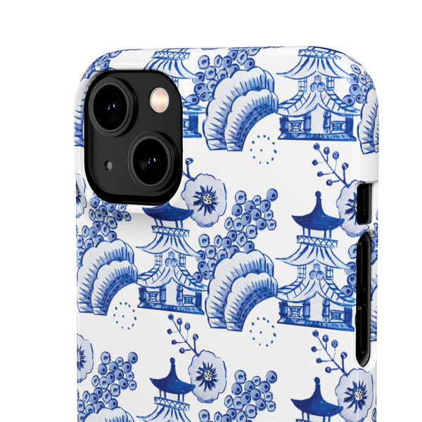 Chinoiserie Chic Toile Blue + White Phone Case