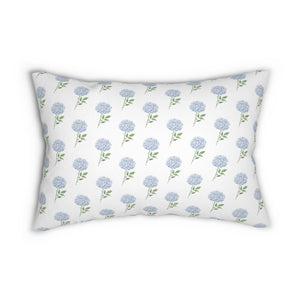 Hydrangea Lumbar Pillow with insert , 14" X 20"
