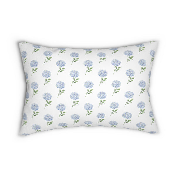 Hydrangea Lumbar Pillow with insert , 14" X 20"