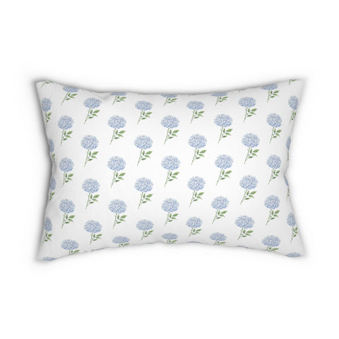 Hydrangea Lumbar Pillow with insert , 14" X 20"