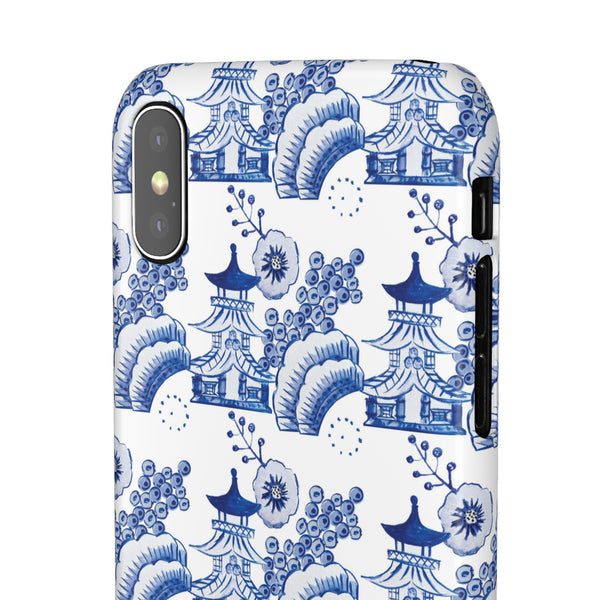 Chinoiserie Chic Toile Blue + White Phone Case