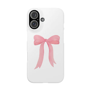 Pink Bow Phone Case, Coquette , loveshackfancy inspired, preppy print Phone Case Slim and Sleek