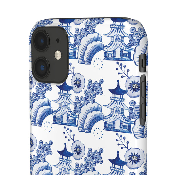 Chinoiserie Chic Toile Blue + White Phone Case