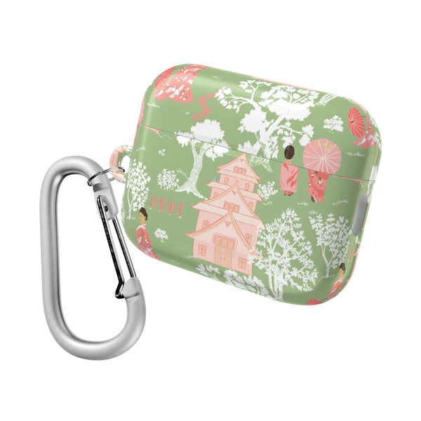 Chinoiserie Green and Pink Vintage Pattern AirPod Case, , Gift for Her, Cute Accessories, AirPods Cover, Grand Millennial