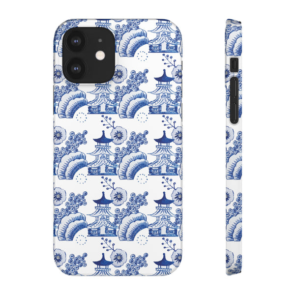 Chinoiserie Chic Toile Blue + White Phone Case