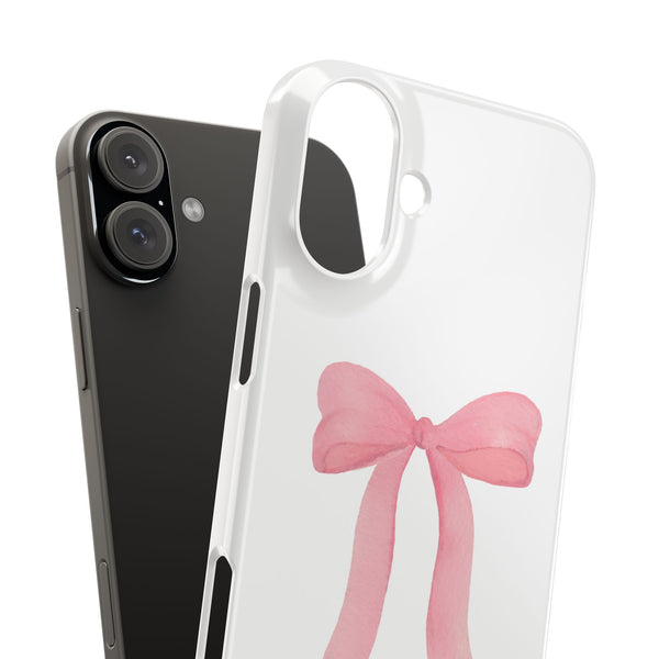 Pink Bow Phone Case, Coquette , loveshackfancy inspired, preppy print Phone Case Slim and Sleek