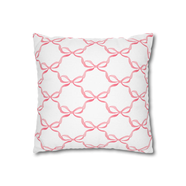 Watercolor Hearts Pink Pillow Cover with Zip Closure - Cover Only - Insert not included
