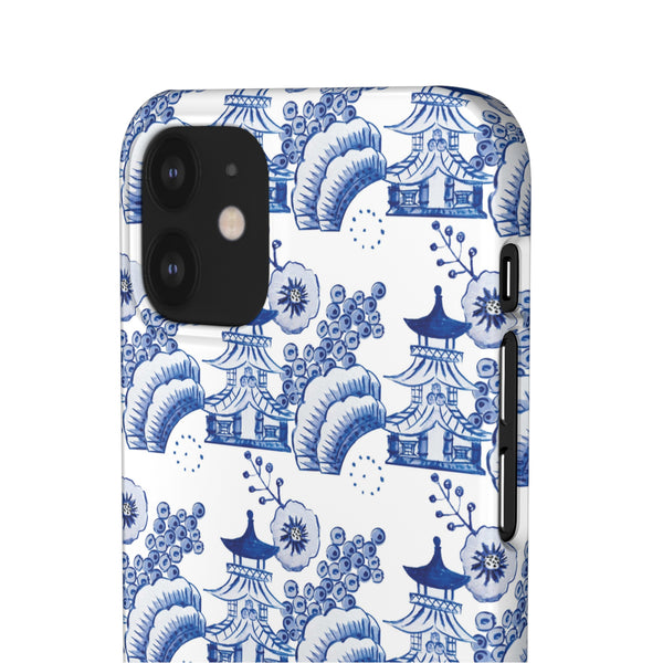 Chinoiserie Chic Toile Blue + White Phone Case