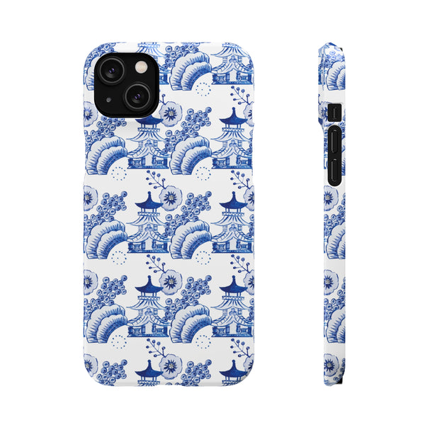 Chinoiserie Chic Toile Blue + White Phone Case