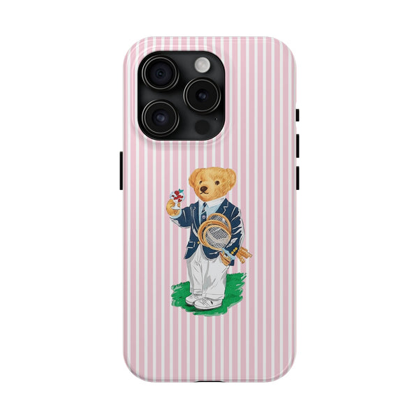 Preppy Teddy Bear Phone Case - Tough & Trendy Protection