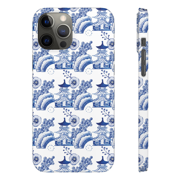 Chinoiserie Chic Toile Blue + White Phone Case