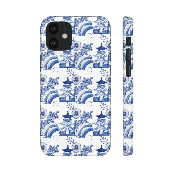 Chinoiserie Chic Toile Blue + White Phone Case