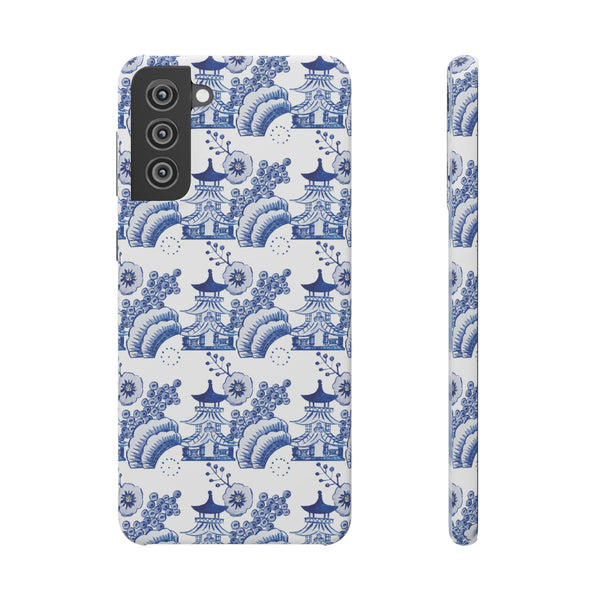 Chinoiserie Chic Toile Blue + White Phone Case