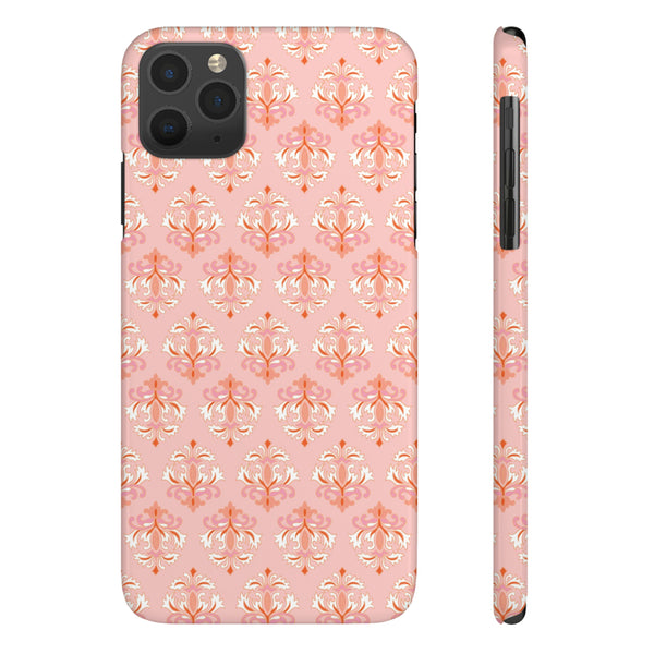 Preppy Boho Chic in soft pinks , Chinoiserie iphone case, Samsung,  Phone Case Slim and Sleek, Classic, Impact Resistant Shell