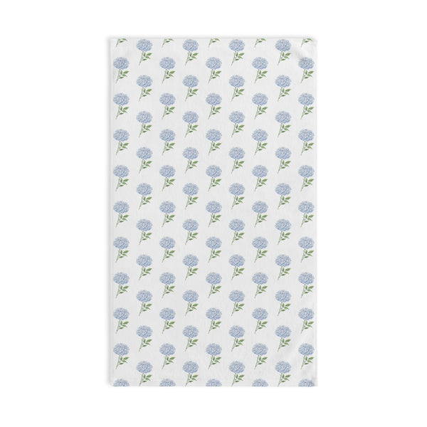 Hand Towel Blue Hydrangea Pattern