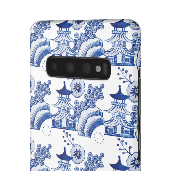 Chinoiserie Chic Toile Blue + White Phone Case