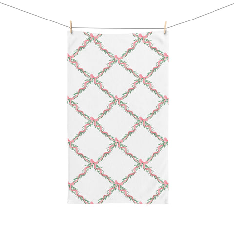 Hand Towel Bow Lattice Pattern
