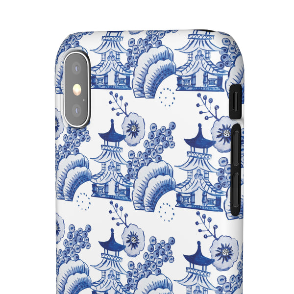 Chinoiserie Chic Toile Blue + White Phone Case