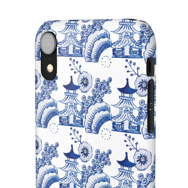 Chinoiserie Chic Toile Blue + White Phone Case