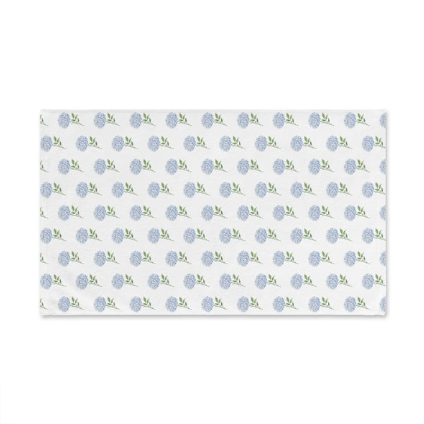 Hand Towel Blue Hydrangea Pattern