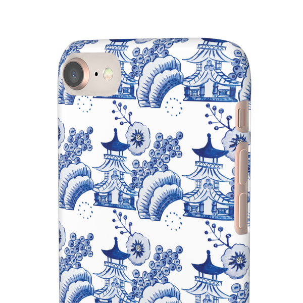 Chinoiserie Chic Toile Blue + White Phone Case