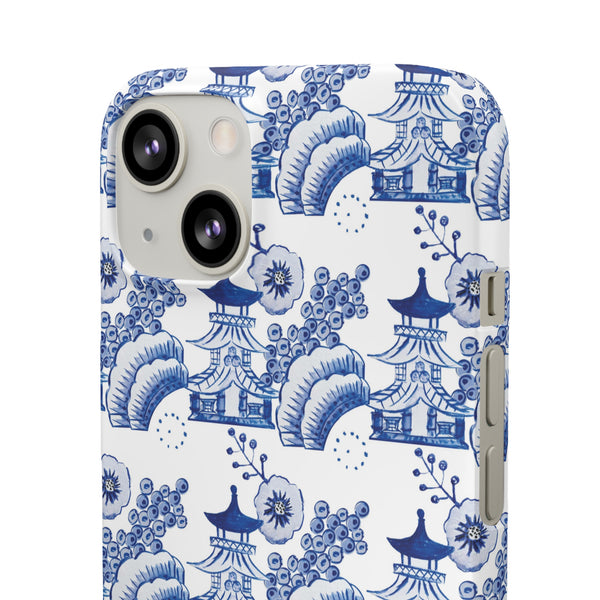 Chinoiserie Chic Toile Blue + White Phone Case