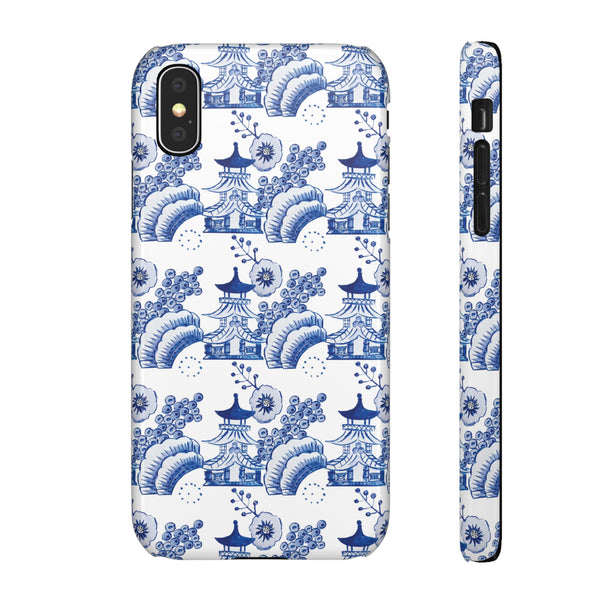 Chinoiserie Chic Toile Blue + White Phone Case