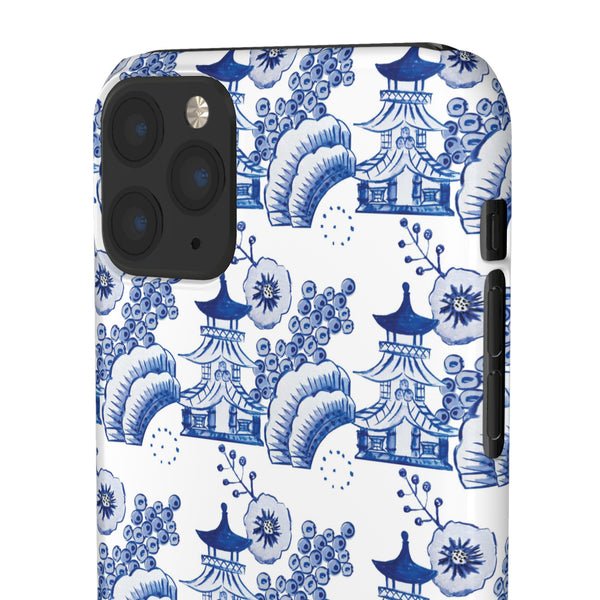 Chinoiserie Chic Toile Blue + White Phone Case