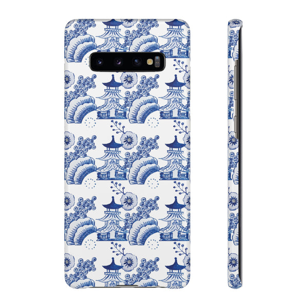 Chinoiserie Chic Toile Blue + White Phone Case