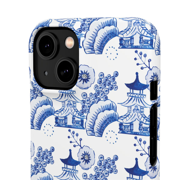 Chinoiserie Chic Toile Blue + White Phone Case