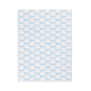 Blanket, Preppy Bows Blue Watercolor , Three Sizes, Made in USA