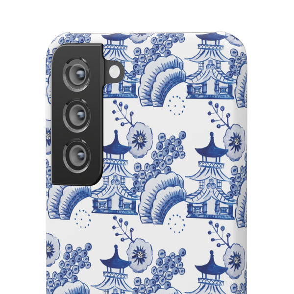 Chinoiserie Chic Toile Blue + White Phone Case