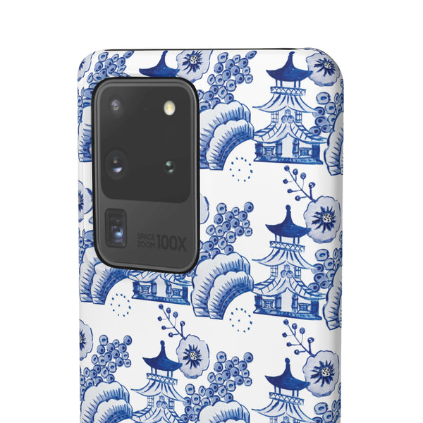 Chinoiserie Chic Toile Blue + White Phone Case