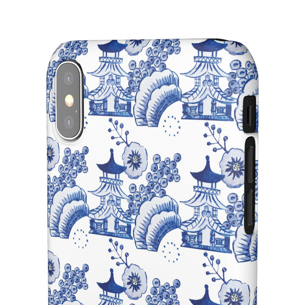 Chinoiserie Chic Toile Blue + White Phone Case