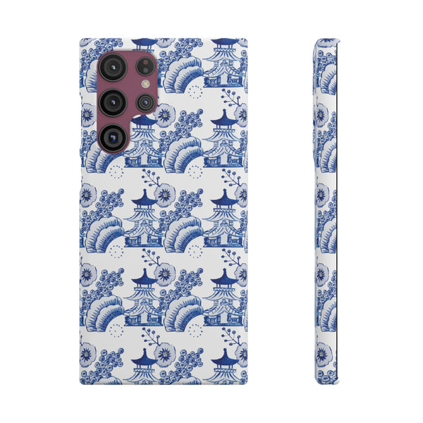 Chinoiserie Chic Toile Blue + White Phone Case