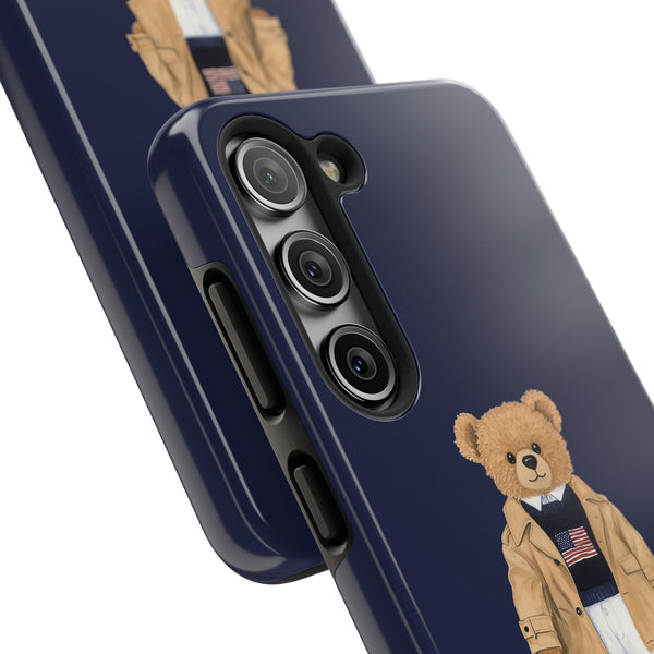 Stylish Teddy Bear Tough Phone Case - Perfect for Trendsetters