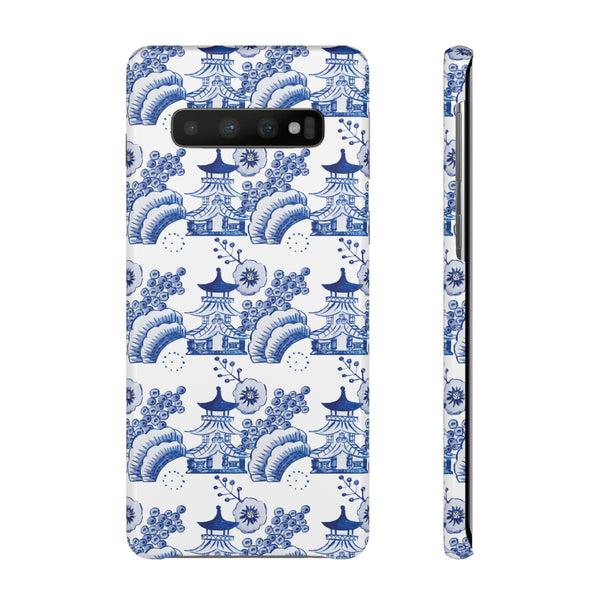 Chinoiserie Chic Toile Blue + White Phone Case