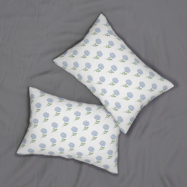 Hydrangea Lumbar Pillow with insert , 14" X 20"