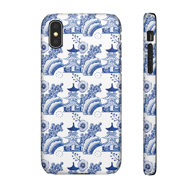 Chinoiserie Chic Toile Blue + White Phone Case