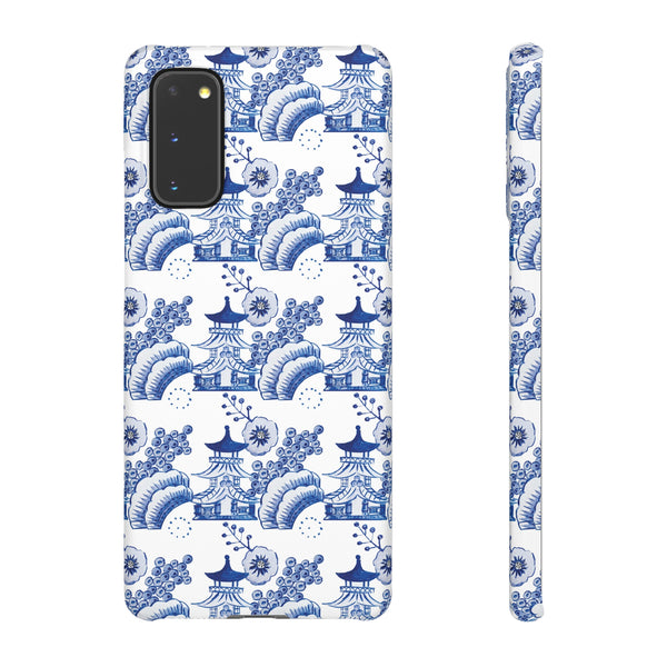 Chinoiserie Chic Toile Blue + White Phone Case