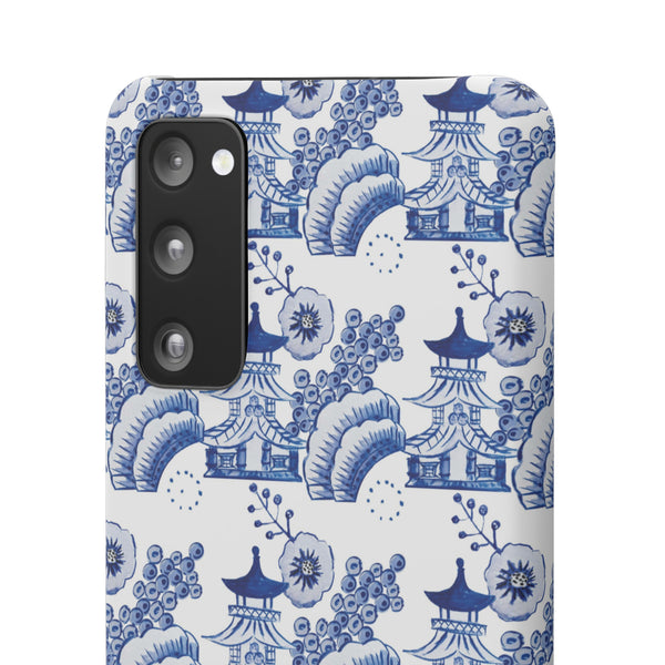 Chinoiserie Chic Toile Blue + White Phone Case