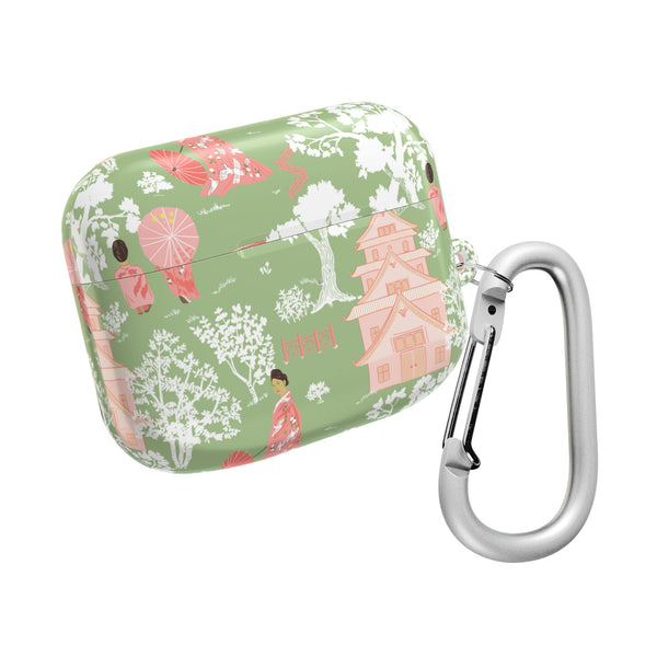 Chinoiserie Green and Pink Vintage Pattern AirPod Case, , Gift for Her, Cute Accessories, AirPods Cover, Grand Millennial